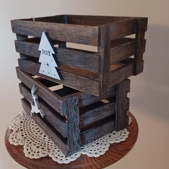 Two Christmas/Winter Crates, NWT - Picture 4 of 8